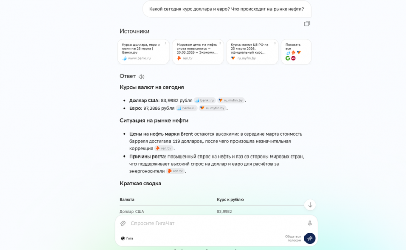 ИИ-помощник ГигаЧат