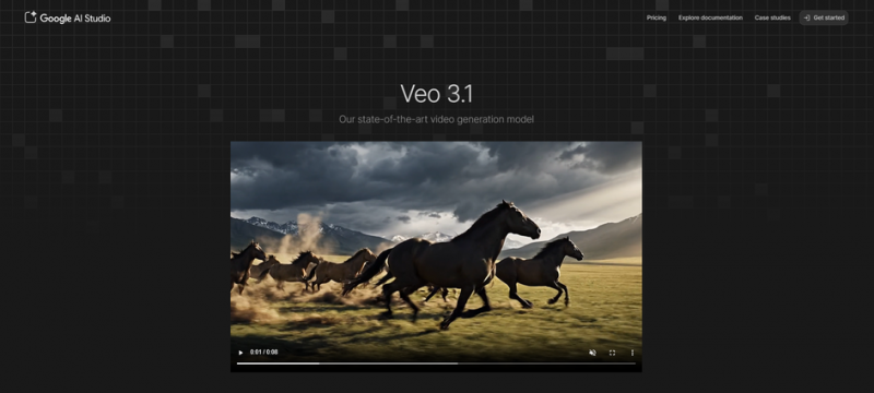 Интерфейс Veo в AI Studio