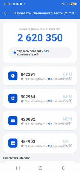Производительность Samsung Galaxy S26 FE