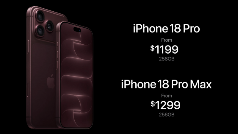 Цены iPhone 18 Pro и Pro Max